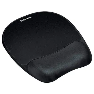 FELLOWES ALFOMBRILLA CON REPOSAMUÑECAS ESPUMA MEMORY FOAM - CONFORT EXCEPCIONAL - COLOR NEGRO
