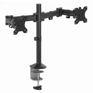 FELLOWES REFLEX BRAZO PARA MONITOR DOBLE - HASTA 27 Y 8KG - AJUSTABLE EN ALTURA Y PROFUNDIDAD - GESTION DE CABLES INTEGRADA - COLOR NEGRO