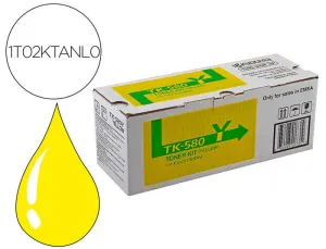 KYOCERA TK580 AMARILLO CARTUCHO DE TONER ORIGINAL - 1T02KTANL0/TK580Y