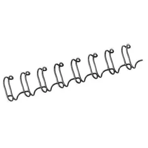 FELLOWES WIRE PACK DE 100 ESPIRALES DOBLES METALICAS 8MM - HASTA 50 PAGINAS - COLOR NEGRO