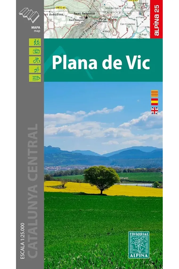 Plana de Vic. Mapa 1:25.000 + carpeta desplegable (Catalán)