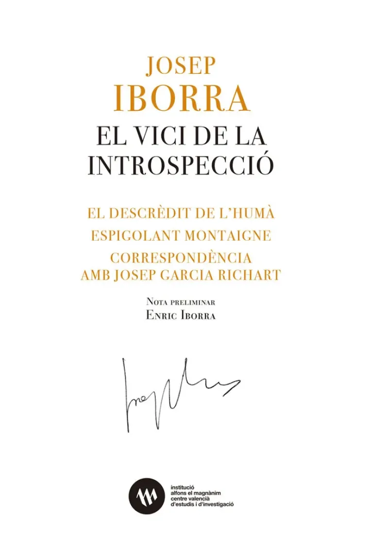 EL VICI DE LA INTROSPECCIO EL DESCREDIT DE L’,HUMA.