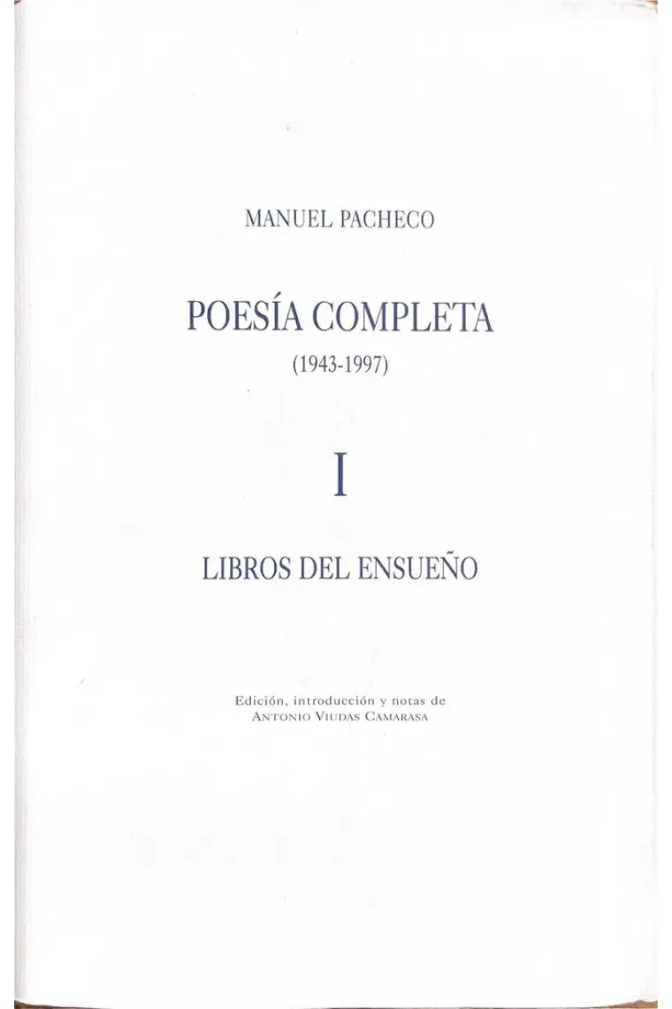 POESIA COMPLETA MANUEL PACHECO TOMO II
