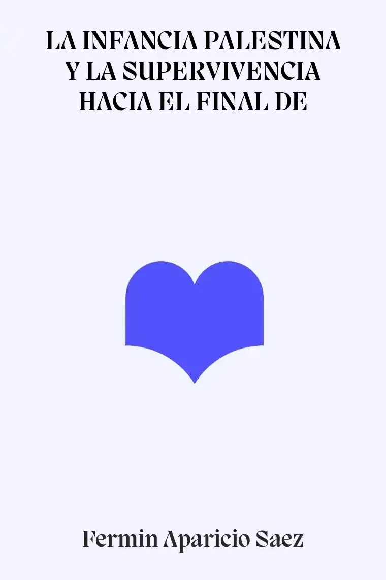 LA INFANCIA PALESTINA Y LA SUPERVIVENCIA HACIA EL FINAL DE