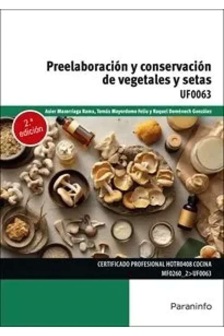 PREELABORACION Y CONSERVACION DE VEGETALES Y SETAS