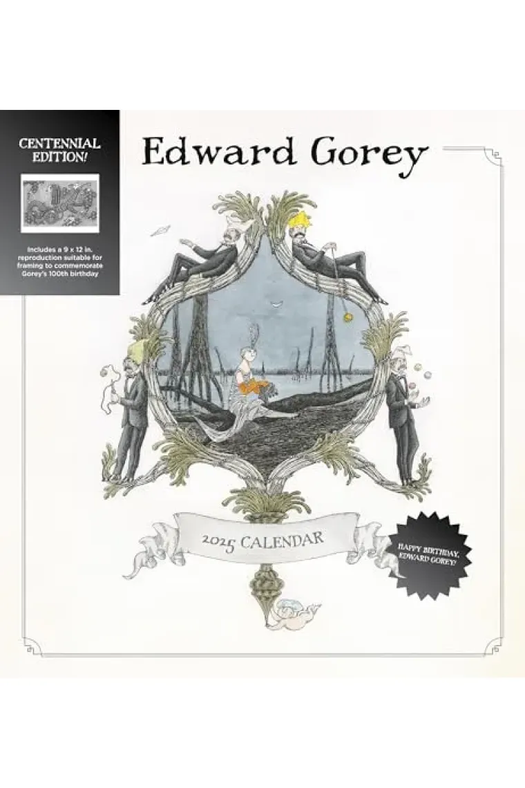 Edward Gorey: Centennial Edition 2025 Wall Calendar (Inglés)