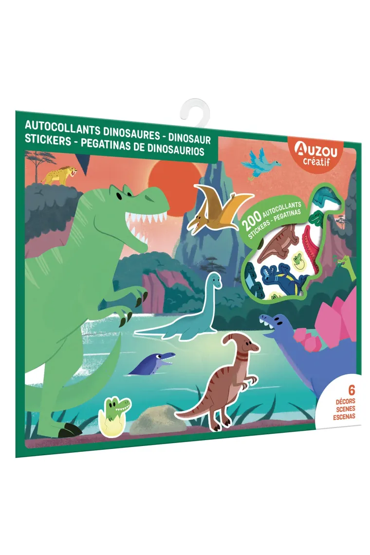 PEGATINAS DE DINOSAURIOS ESTUCHE DE ARTISTA (Francés)