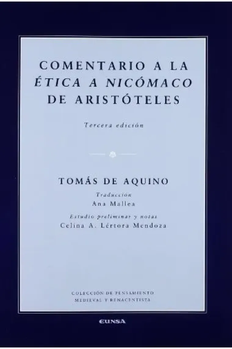 Comentario a la "Ética a Nicómaco" de Aristóteles