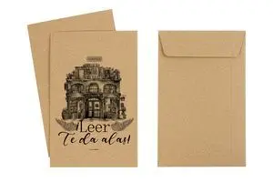 SOBRE KRAFT 50GR PERSONALIZADO DISEÑO ALAS 20X6X35