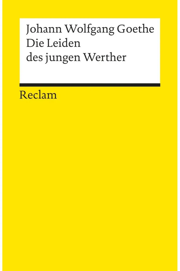 Die Leiden des jungen Werther (Alemán)