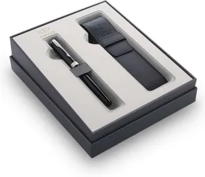 PLUMA+PURERA SONNET NEGRO FUNDA PIEL