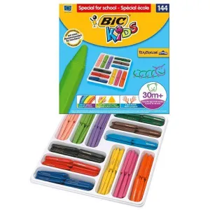 CERAS PLÁSTICAS BIC PLASTIDECOR KIDS 12 COLORES X
