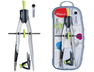 MAPED PRECISION SYSTEM COMPAS CON BIGOTERA GIGANTE - INCLUYE ADAPTADOR Y ESTUCHE DE MINAS