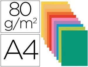 EXACLAIR SUBCARPETA PAPEL EXACOMPTA DIN A4 COLORES SURTIDOS 80 GR 100 UNIDADES
