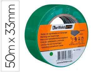 CINTA ADHESIVA TARIFOLD PARA MARCAJE Y SEÑALIZACION DE SUELO 33 MT X 50 MM COLOR VERDE