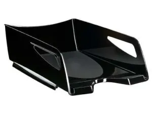 CEP BANDEJA JUMBO COLOR NEGRO.APILABLE EN ESCALERA.FORMATO FOLIO.DIMENSIONES: 386X270X115 MM. REF.220 NG