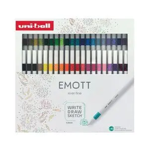 ROTULADOR UNIBALL EMOTT CAJA 40 COLORES SURTIDOS