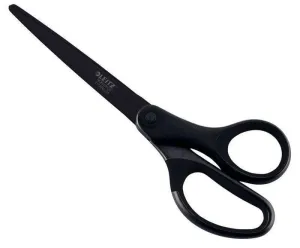 LEITZ QUALITY TIJERAS DE ACERO INOXIDABLE 18CM - REVESTIMIENTO DE TITANIO - ANTIADHERENTES - AGARRE ERGONOMICO - COLOR NEGRO