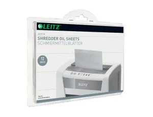 HOJAS LUBRICANTES LEITZ PARA DESTRUCTORAS PACK DE 12 UNIDADES