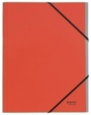 CARPETA CLASIFICADORA LEITZ RECYCLE CARTON A4 6 SEPARAD.CON GOMAS ROJO