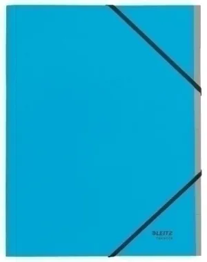 CARPETA CLASIFICADORA LEITZ RECYCLE CARTON A4 6 SEPARAD.CON GOMAS AZUL