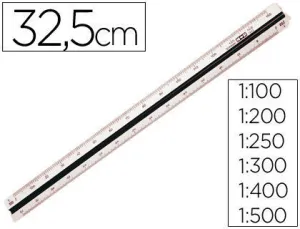 ESCALA M+R 1632.20 -1:100-200-250-300-400-500 -30 CM -ESTUCHE RIGIDO COLOR