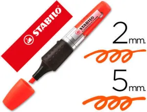 STABILO LUMINATOR MARCADOR FLUORESCENTE - MAYOR SUMINISTRO DE TINTA - ZONA DE AGARRE - TRAZO ENTRE 2 Y 5MM - COLOR NARANJA