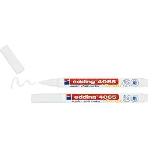 EDDING 4085 PACK DE 2 ROTULADORES DE TIZA LIQUIDA - PUNTA REDONDA - TRAZO 1-3MM - OLOR NEUTRO - COLOR BLANCO