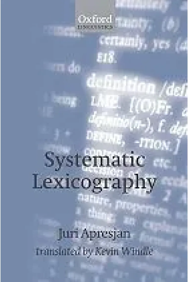 Systematic Lexicography (Inglés)