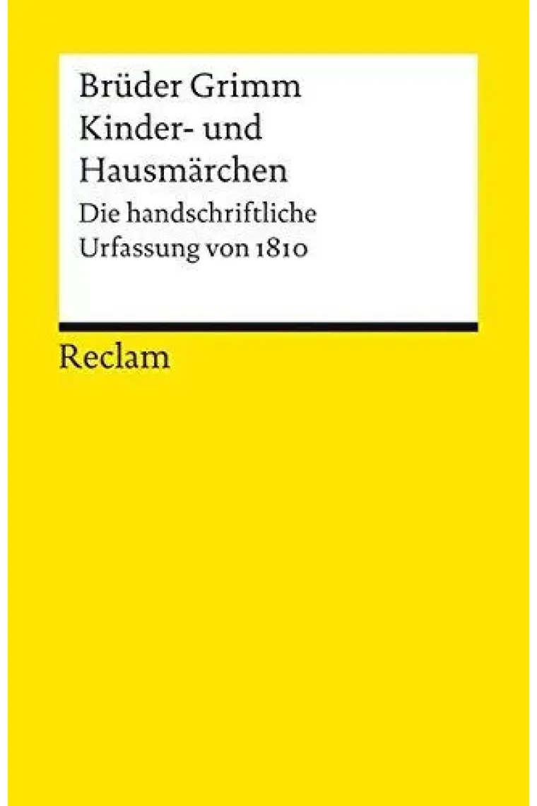 Kinder und Hausmärchen der Brüder Grimm (Alemán)