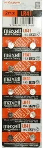 MAXELL PACK DE 10 PILAS ALCALINAS DE BOTON LR41 1.5V