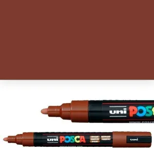 POSCA PC-5M MARCADOR DE PINTURA - PUNTA DE BALA 1.8-2.5MM - BASE AL AGUA - NO PERMANENTE - RESISTENTE A LA LUZ - INODORO - COLOR CACAO