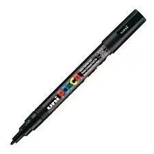 POSCA PC-3M NEGRO 0,9-1,3MM PUNTA MEDIA