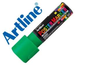 ROTULADOR ARTLINE POSTER MARKER EPP-30 PUNTA RECTANGULAR 30 MM COLOR VERDE FLUOR