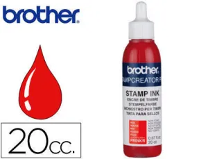 BROTHER BOTE DE TINTA ROJO PARA MAQUINA DE SELLOS SC2000 20CC