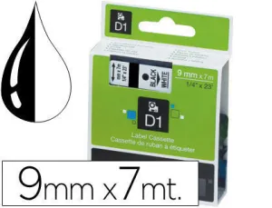 PAPER MATE CINTA DYMO D1 9MMX7M NEGRO/BLANCO S0720680 MAK220293