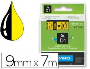 PAPER MATE CINTA DYMO D1 9MMX7M NEGRO/AMARILLO S0720730 MAK249956