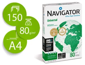 PAPEL FOTOCOPIADORA NAVIGATOR DIN A4 80 GRAMOS PAQUETE DE 150 HOJAS