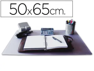 VADE SOBREMESA Q-CONNECT TRANSPARENTE 50X65 CM