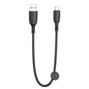 XO CABLE NB247 CARGA RAPIDA USB - MICRO USB - 6A - 25CM CON CLIP - COLOR NEGRO