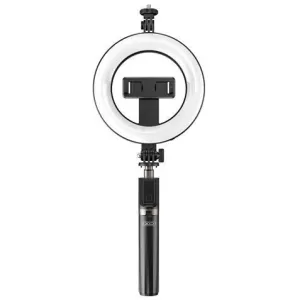 XO TRIPODE + PALO SELFIE BLUETOOTH + LUZ SS12 - COLOR NEGRO