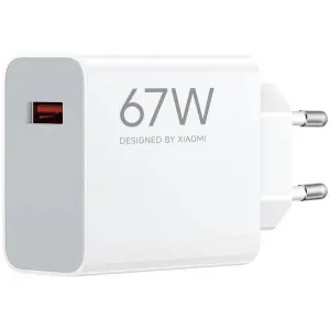 XIAOMI HYPERCHARGE CARGADOR DE PARED 67W QC3.0 - USB-A - CARGA RAPIDA - COLOR BLANCO