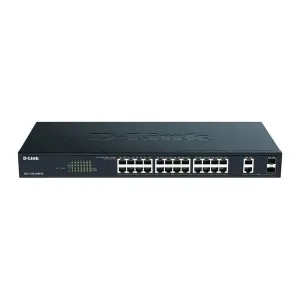 D-LINK SWITCH SEMIGESTIONABLE 24 PUERTOS GIGABIT POE 370W + 2 PUERTOS COMBO