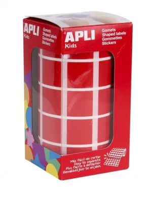 APLI ROLLO GOMETS CUADRADO 20 MM COLOR ROJO AP04877