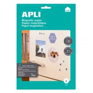 PAPEL MAGNÉTICO A4 APLI 640G 8 HOJAS