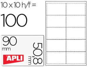 APLI TARJETAS DE VISITA MICROPERFORADAS MATE 200G 10 HOJAS