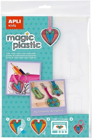 APLI MAGIC PLASTIC - SE TRANSFORMA EN PLASTICO DURO - DISMINUYE SU TAMAÑO - 4 HOJAS