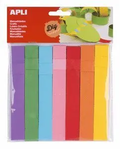 APLI TIRAS DE PAPEL - 30 TIRAS POR COLOR - PERFECTAS PARA DECORACIONES, GUIRNALDAS Y MANUALIDADES - COLORES SURTIDOS