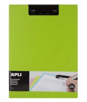 APLI CARPETA CON MINICLIP FOAM VERDE FORMATO FOLIO CON SOLAPA AP17207