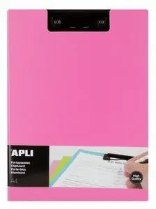 APLI CARPETA CON MINICLIP FOAM ROSA FORMATO FOLIO CON SOLAPA AP17208